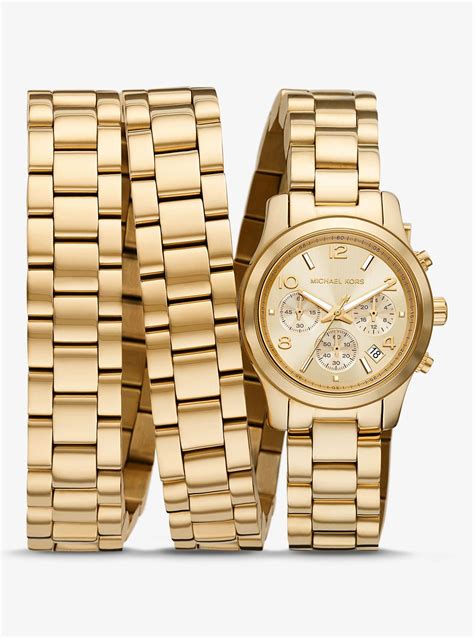 michael kors runway watch us price|Michael Kors stainless steel watch.